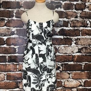 Haven Dress NWT Sleeveless Silk Floral White Black Small